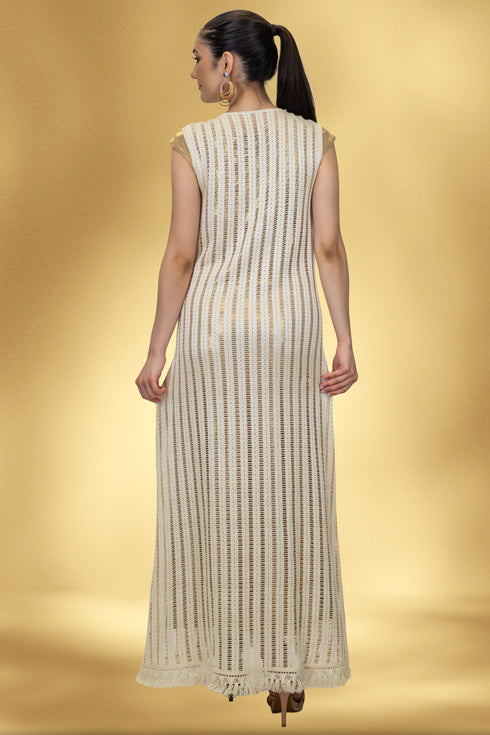 Rochie tricot cu aplicatii manuale – CTN-55
